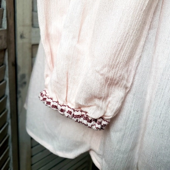 Blush Pink Boho Off Shoulder Festival Tassel Dress - Picture 3 of 3